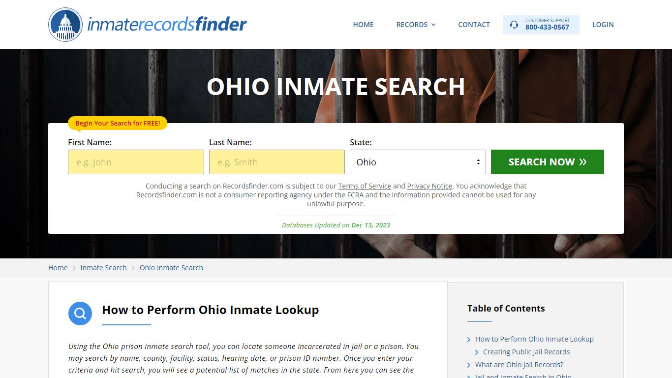 Ohio Inmate Search - Jail & Prison Records Online